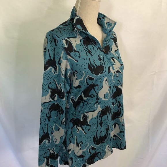 Kerrits Equestrian Horse Sense Zip Riding Shirt M - Picture 4 of 6